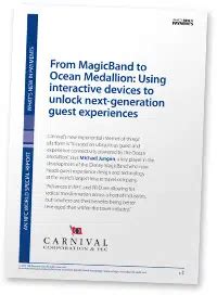 From MagicBand to Ocean Medallion: Using Interactive Devices 